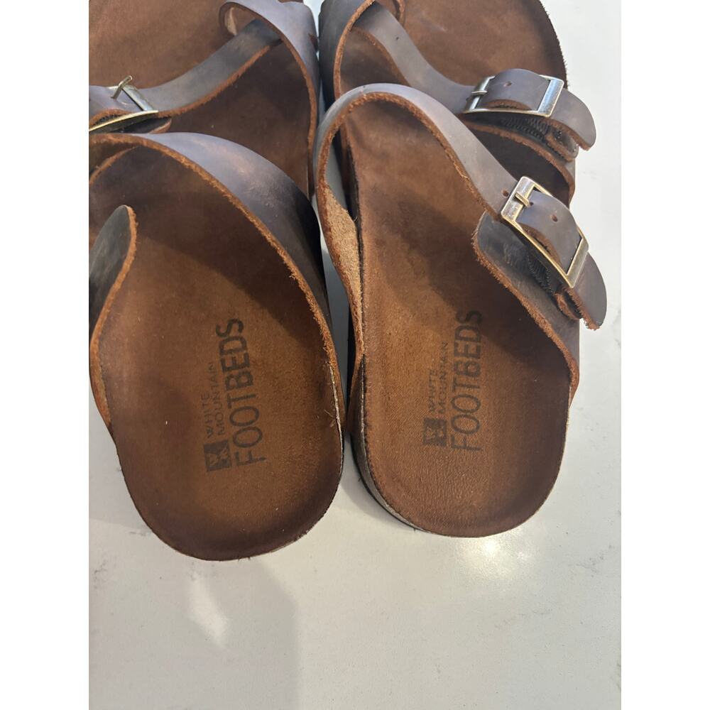 White Mountain Gracie sandal sz 7 boho leather crisscross straps adj buckle. - Picture 9 of 9